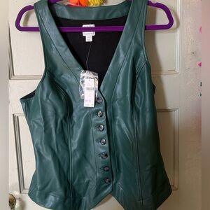 The Halsey Faux Slim Button Down Vest